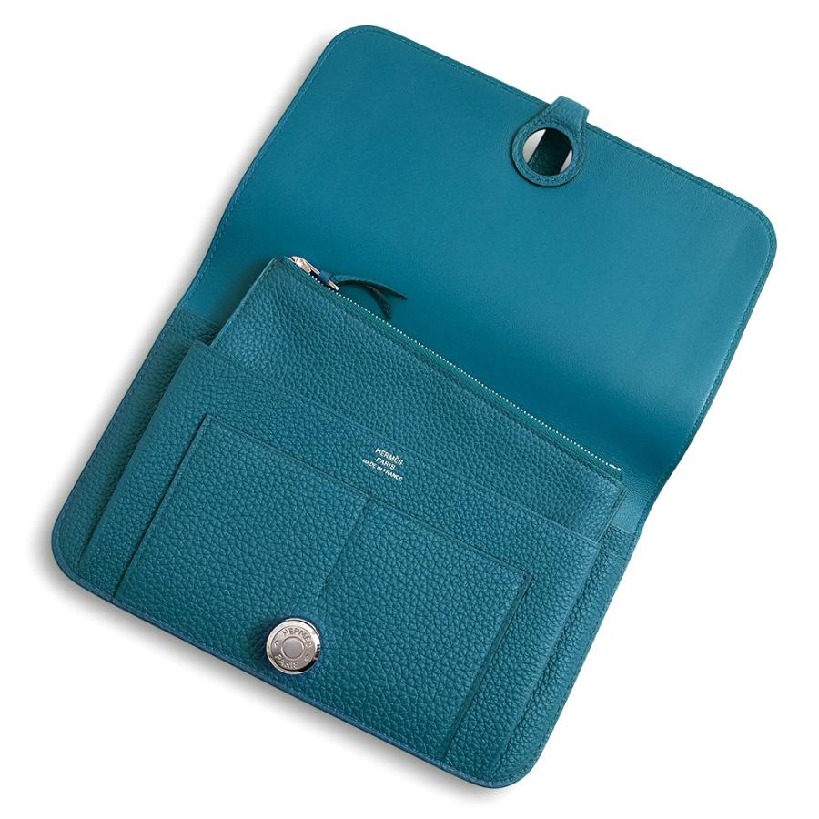 HERMES （未使用保管品）エルメス ドゴン デュオ GM 二つ折り財布 トゴ  