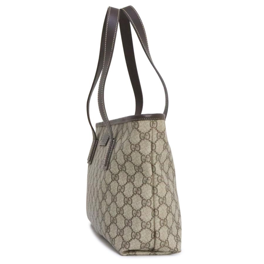 （中古）グッチ GUCCI GGスプリーム トート ハンドバッグ キャンバス レザー ベージュ ブラウン 茶 シルバー金具 211138 GUCCI（グッチ） （中古）グッチ GUCCI GGスプリーム トート