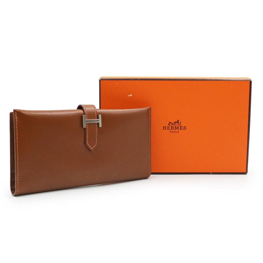 エルメス✨ベアン✨クラシック　ブラウン　二つ折り　長財布　118 HERMES（エルメス） （中古）エルメス ベアン クラシック 二つ折り長