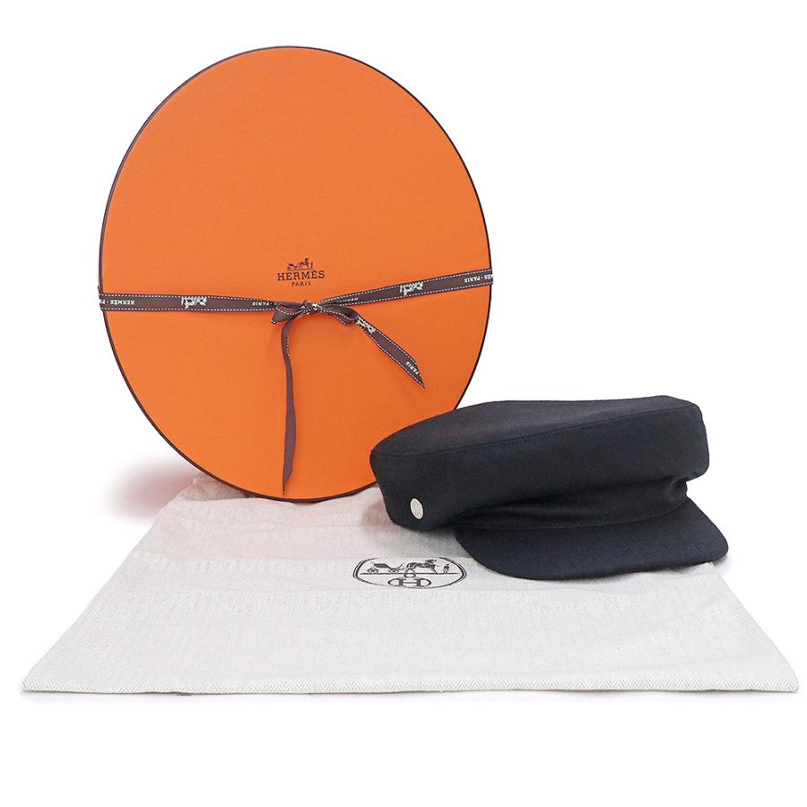 エルメス ツイード セリエボタン キャスケット 帽子 ベレー帽 美