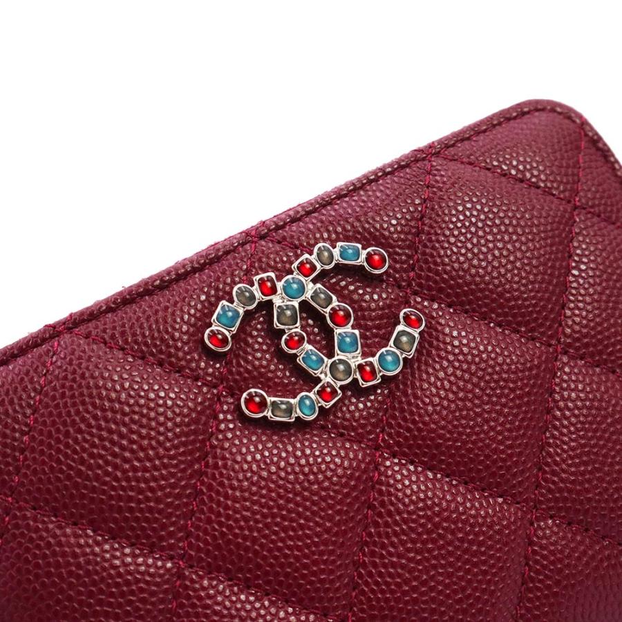 CHANEL マトラッセ ココマーク 小銭入れ 財布 キャビアスキン CHANEL （新品・未使用品）シャネル マトラッセ カラーストーン