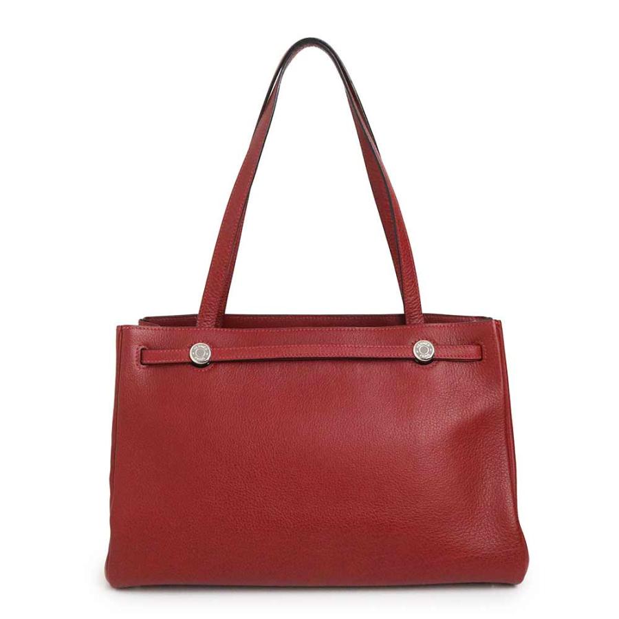 （中古）エルメス HERMES カバナ トート ハンドバッグ ブッフルスキッパー レザー Rouge H ルージュアッシュ レッド 赤 シルバー金具 □D刻印 HERMES（エルメス） （中古）エルメス カバナ トート ハンドバッグ
