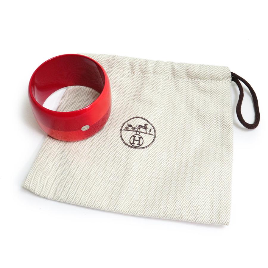 エルメス　赤バングル HERMES（エルメス） （美品）エルメス セリエ バングル ブレスレット M