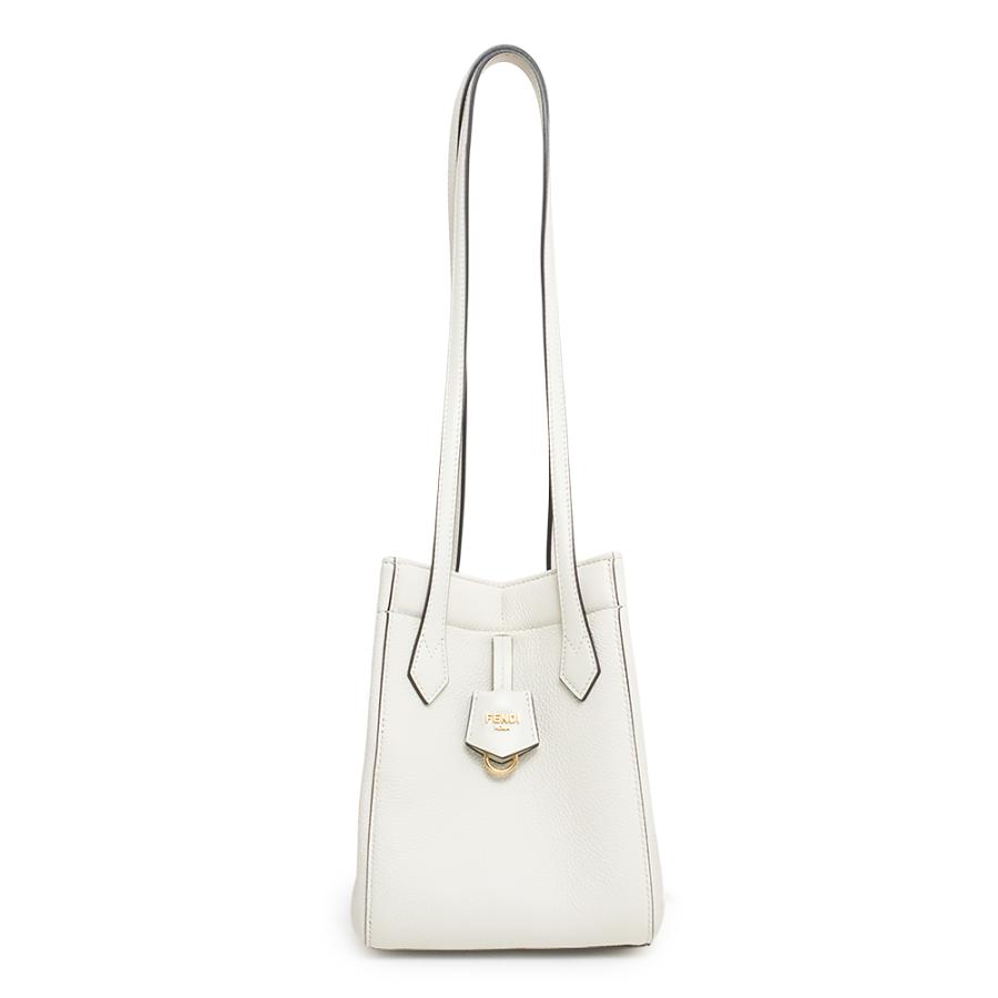 フェンディ オリガミ Origami 変形ミニバッグ ショルダーバッグ レザー ホワイト 白 ゴールド金具 8BS083 FENDI（未使用　展示品） FENDI（フェンディ） （未使用 展示品）フェンディ オリガミ Origami