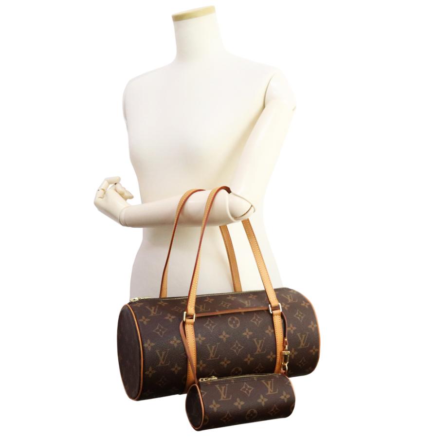 中美品 LOUIS VUITTON ルイ・ヴィトン パピヨン30 ベタ無し モノグラム ショルダーバッグ ハンドバッグ 肩掛け バッグ ブラウン PVC レディース メンズ M51385 USED 中古 LOUIS VUITTON（ルイ・ヴィトン） （中古）ルイ ヴィトン パピヨン 30