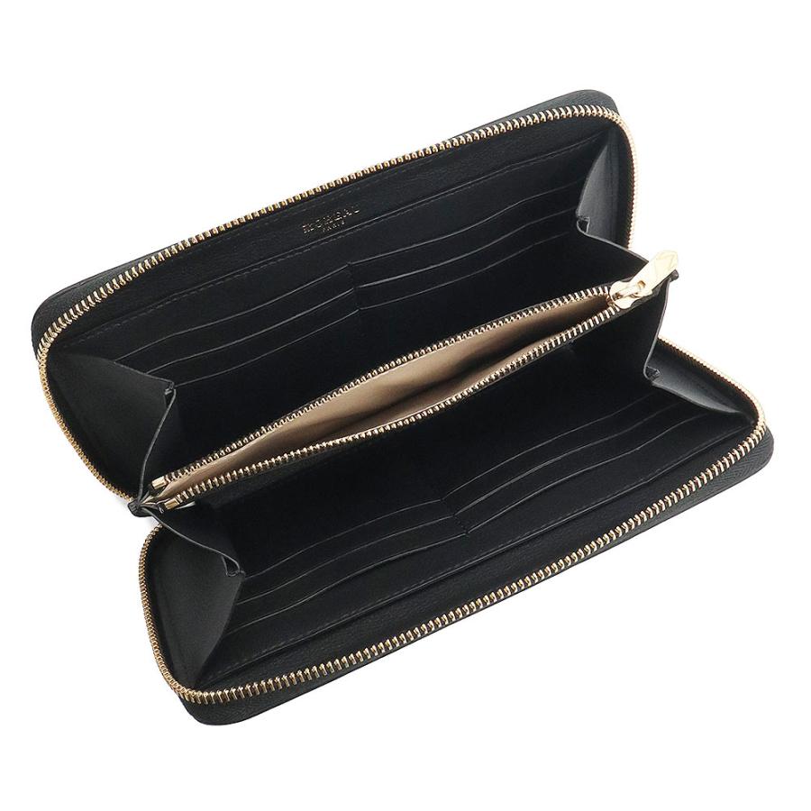 （新品・未使用品）モロー パリ MOREAU PARIS コンチネンタル ラウンドファスナー ジップウォレット 長財布 カーフスキン レザー ブラック 黒 ゴールド金具 箱付の画像