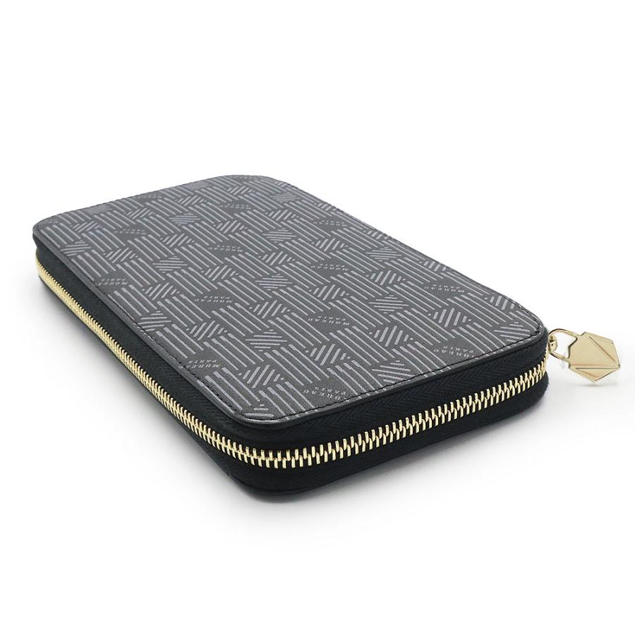 （新品・未使用品）モロー パリ MOREAU PARIS コンチネンタル ラウンドファスナー ジップウォレット 長財布 カーフスキン レザー ブラック 黒 ゴールド金具 箱付の画像