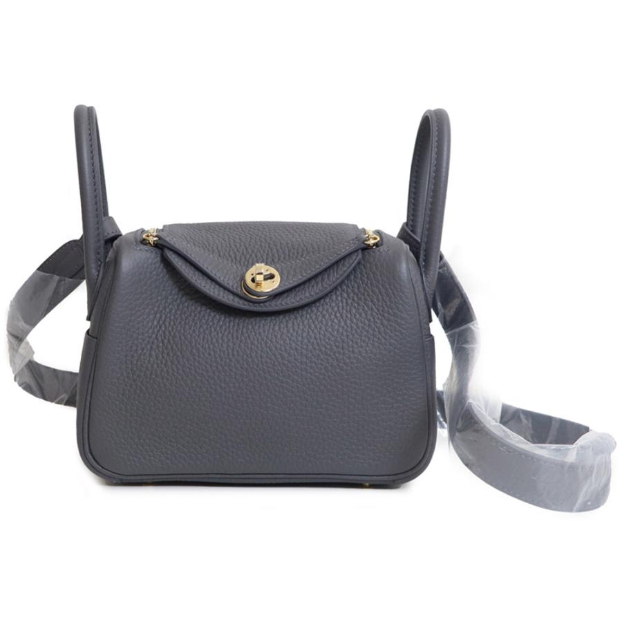（新品・未使用品）エルメス HERMES リンディ ミニ 20 ショルダーバッグ 斜め掛け トリヨンクレマンス レザー グリミスティ グレー  ゴールド金具 W刻印 箱付 HERMES（エルメス） （新品・未使用品）エルメス リンディ ミニ 20