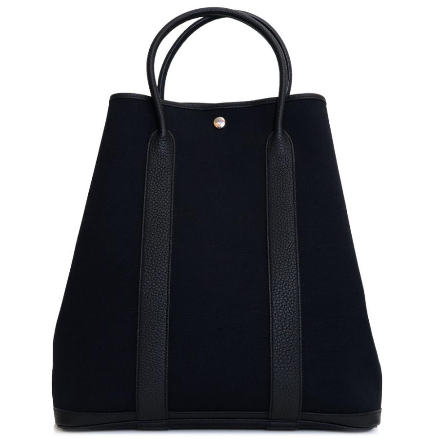 （未使用　展示品）エルメス HERMES ガーデンファイル 37 MM ハンドバッグ トワルミリタリー ネゴンダ レザー ブラック シルバー金具 Y刻印 箱付 HERMES（エルメス） （未使用 展示品）エルメス ガーデンファイル 37