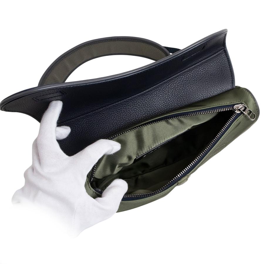 【美品】 DIOR × Sacai レザー×ナイロン サドルバッグ ブラック ディオール×サカイ サドル ナイロン×レザー ショルダーバッグ ブラック