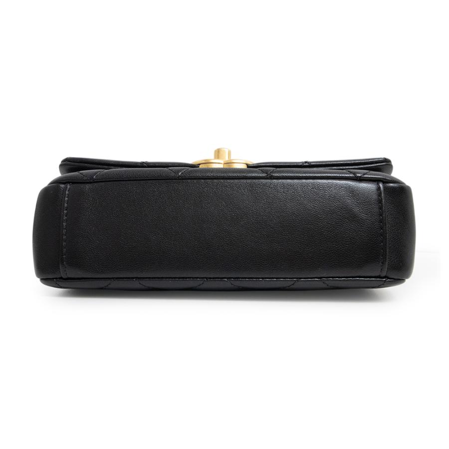 CHANEL シャネル トレンディCC ココマーク ターンロック ラムスキン レザー 2WAY チェーン ハンド ショルダーバッグ ゴールド金具 ブラック ココマーク 2WAY チェーンショルダーバッグ キャビアスキン ラムスキン