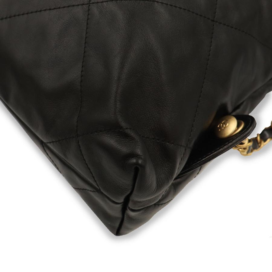 （未使用　展示品）シャネル CHANEL 22 バッグパック リュック デイパック シャイニーカーフスキン ブラック ゴールド金具 AS3859 CHANEL（シャネル） （未使用 展示品）シャネル CHANEL 22 バッグ