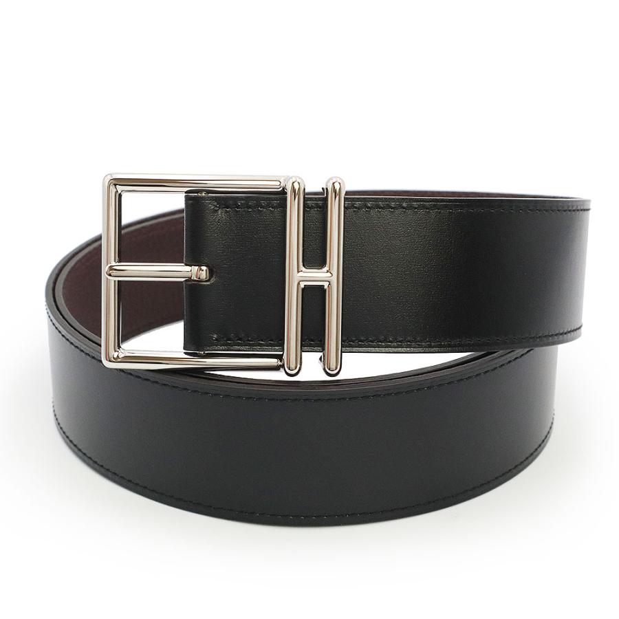（新品・未使用品）エルメス HERMES ネイサン 40 リバーシブル ベルト 100CM ボックスカーフ トゴ レザー ノワール ショコラ ブラック ブラウン シルバー金具 C刻印 箱付 HERMES（エルメス） （新品・未使用品）エルメス ネイサン 40