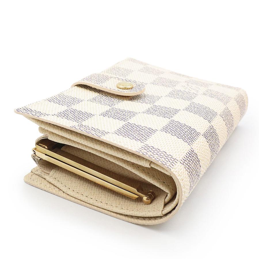 【新型美品】 ルイヴィトン ダミエアズール ポルトフォイユ ヴィエノワ がま口 ダミエ・アズール 財布 ポルトフォイユ ヴィエノワ【ルイ