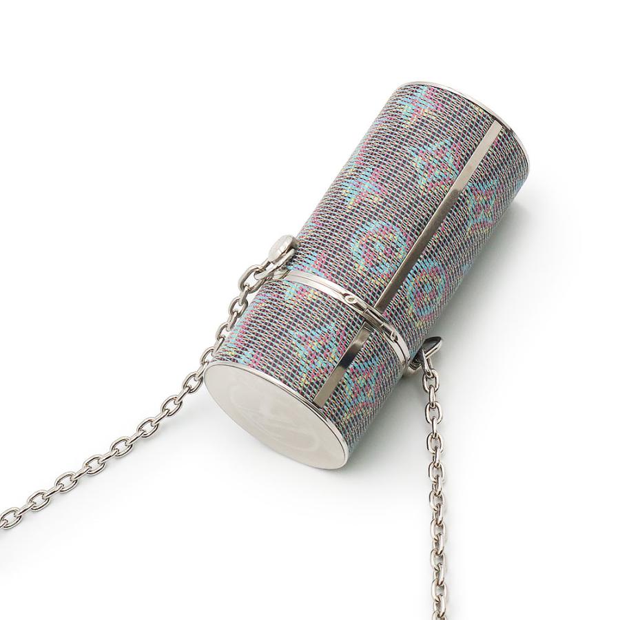 （新品・未使用品）ルイ ヴィトン LOUIS VUITTON モノグラム LVポップ リップスティック ケース チェーン 斜め掛け カーフレザー ブルー イエロー ピンク マルチカラー シルバー金具 MP2516 箱付 LOUIS VUITTON（ルイ・ヴィトン） （新品・未使用品）ルイ ヴィトン