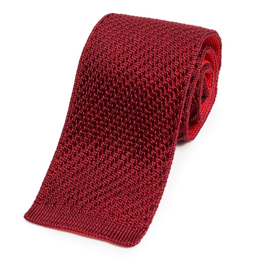 【希少 美品】HERMÈS エルメス ネクタイ ボルドー シルク 刺繍ロゴ HERMES（エルメス） （新品・未使用品）エルメス HERMES CRAVATE