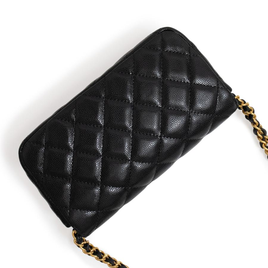 （新品・未使用品）シャネル CHANEL マトラッセ ミニフラップ チェーン ショルダーバッグ ソフトキャビアスキン レザー ブラック アンティークゴールド金具 CHANEL（シャネル） （新品・未使用品）シャネル マトラッセ ミニ