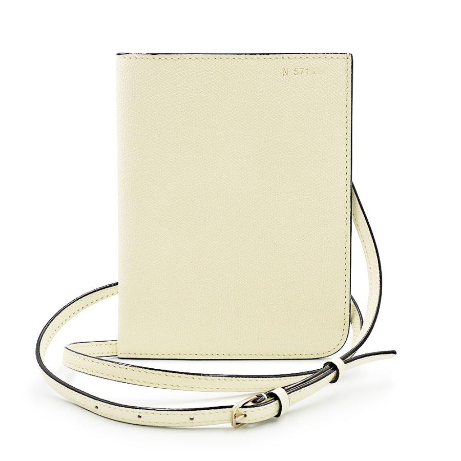 （新品・未使用品）ヴァレクストラ Valextra クロスボディ ソフト ドキュメント ホルダー ショルダーバッグ 斜め掛け ソフトカーフスキン レザー ホワイト ライトゴールド金具 V3F04 箱付 Valextra（ヴァレクストラ） （新品・未使用品）ヴァレクストラ クロス