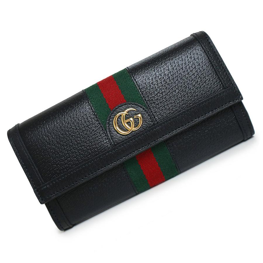（新品・未使用品）グッチ GUCCI オフィディア ダブルG ウェブ コンチネンタルウォレット 二つ折り長財布 レザー ブラック ゴールド金具 719886 GUCCI（グッチ） （新品・未使用品）グッチ オフィディア ダブルG