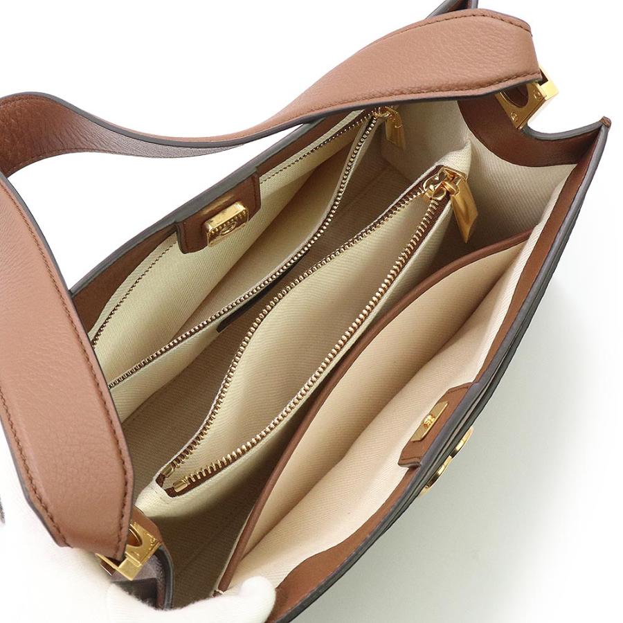 バリー TRAPEZE SOFT エンブレム ワンショルダーバッグ カーフスキン レザー ブラウン ゴールド金具 6307157 BALLY（未使用　展示品） Bally（バリー） （未使用 展示品）バリー BALLY TRAPEZE SOFT