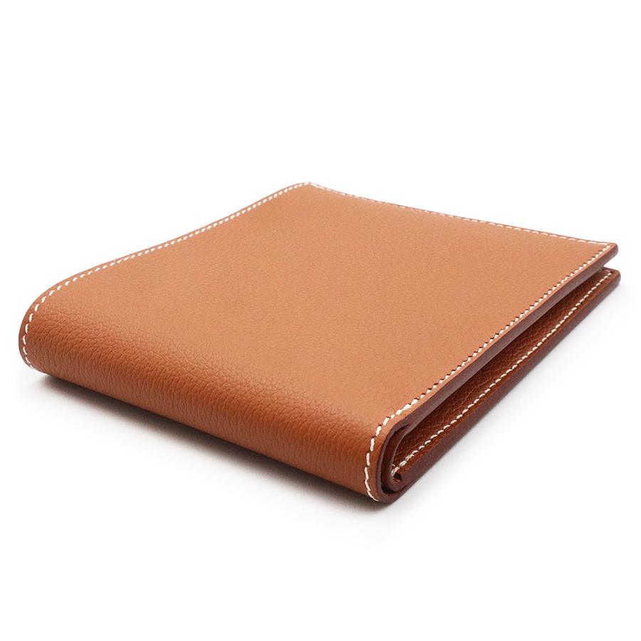 （新品・未使用品）エルメス HERMES シチズン ツイル コンパクト H Cheval au Bar 二つ折り財布 エバーカラー レザー シルク ゴールド ブルー ブラウン W刻印の画像