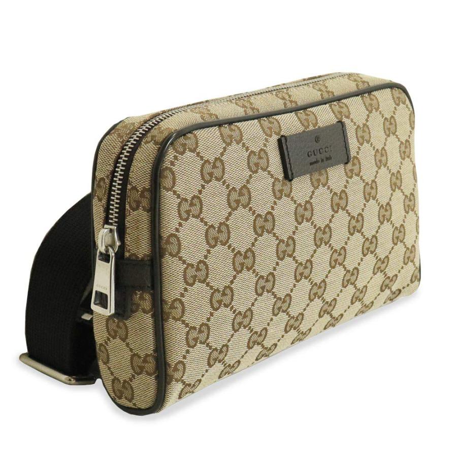 GUCCI ボディバッグ ベージュ キャンバス GUCCI（グッチ） （未使用 展示品）グッチ キャンバス レザーボディ