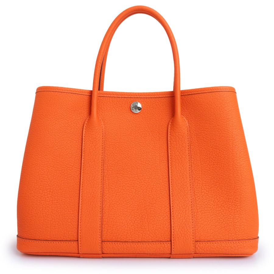 （新品・未使用品）エルメス HERMES ガーデンパーティ TPM 30 ハンドバッグ ネゴンダ レザー オレンジ シルバー金具 W刻印 HERMES（エルメス） （新品・未使用品）エルメス ガーデンパーティ TPM