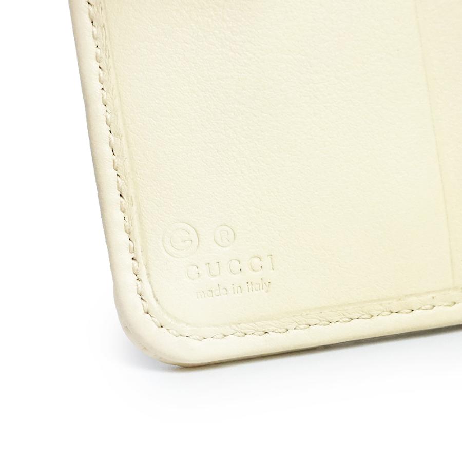 GUCCI♡マイクロシマGG柄♡二つ折り財布♡美品♡アイボリー GUCCI （新品・未使用品）グッチ シグネチャー コンパクト 二