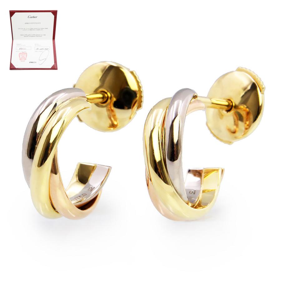 Cartier （未使用 展示品）カルティエ トリニティ ミニ ピアス 750 K18