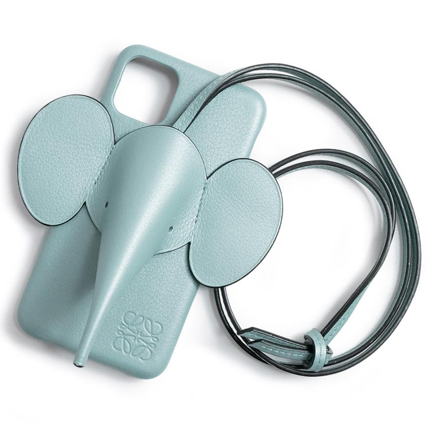 （新品・未使用品）ロエベ LOEWE エレファント ゾウ 象 iPhone 11 スマホ 携帯 スマートフォンケース カーフスキン レザー グレー シルバー金具 C719C80X03 LOEWE（ロエベ） （新品・未使用品）ロエベ エレファント ゾウ 象
