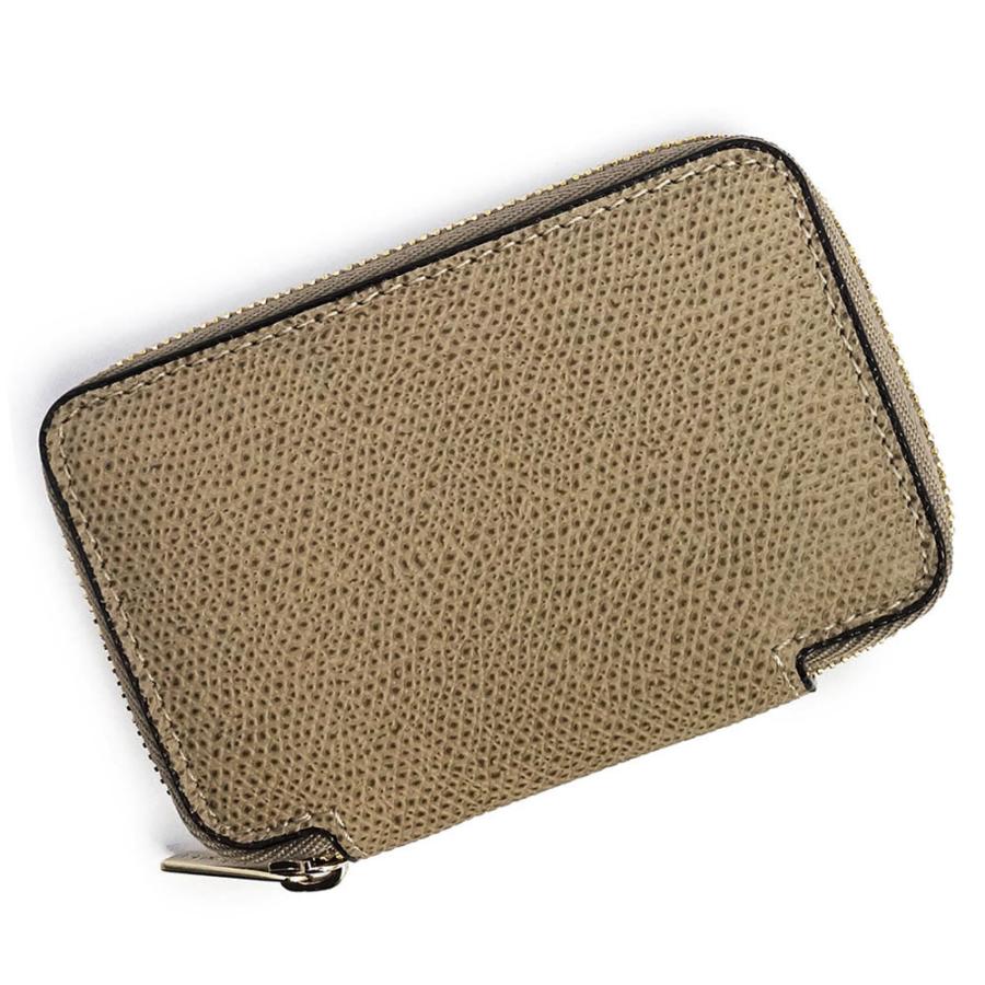 （未使用　展示品）ヴァレクストラ Valextra ラウンドジップ ミニウォレット ケース 小銭入れ 財布 ソフトカーフスキン レザー オイスターグレー ゴールド金具 SGZA0007028LOCCP99MO 箱付 Valextra（ヴァレクストラ） （未使用 展示品）ヴァレクストラ