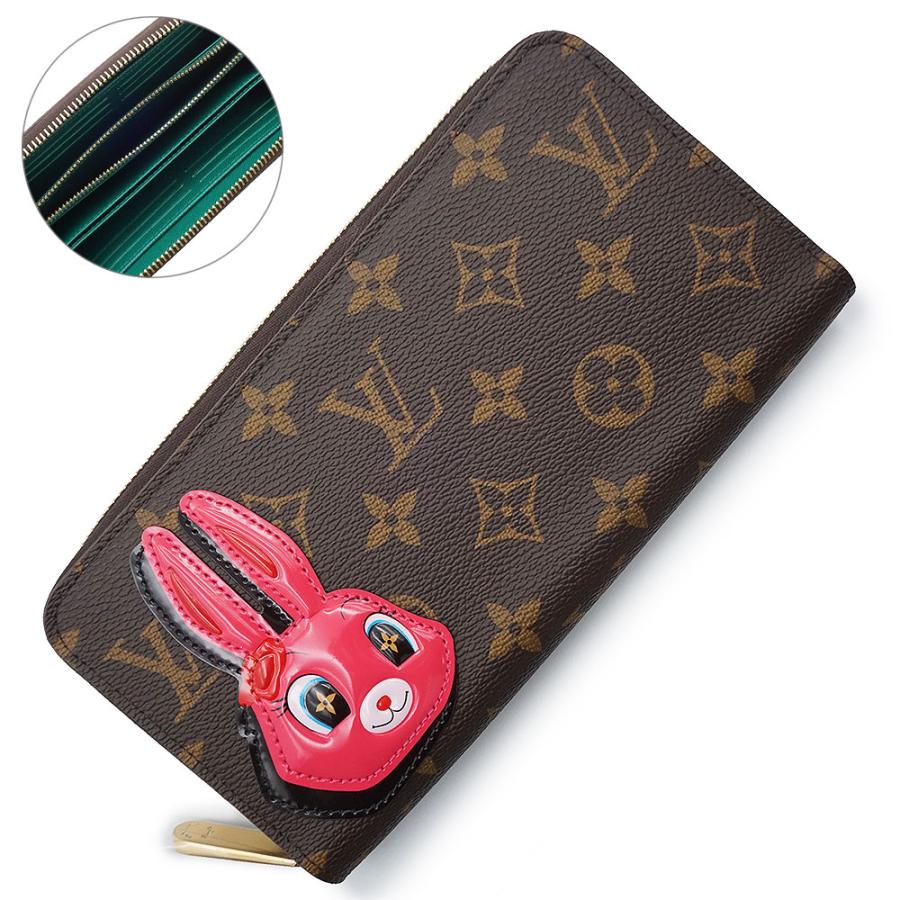 （新品・未使用品）ルイ ヴィトン LOUIS VUITTON ニコラ ジェスキエール Sun Yitian コラボ ウサギ ジッピー ウォレット ラウンドファスナー 長財布 モノグラム ブラウン グリーン ゴールド金具 M83689 箱付 LOUIS VUITTON（ルイ・ヴィトン） （新品・未使用品）ルイ ヴィトン
