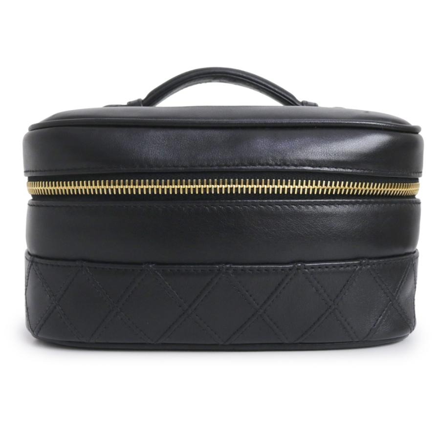（中古）シャネル CHANEL ビコローレ バニティ ポーチ ハンドバッグ ラムスキン レザー ブラック ゴールド金具 A01618 CHANEL（シャネル） （中古）シャネル ビコローレ バニティ ポーチ