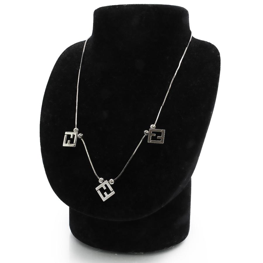 FENDI（フェンディ） （中古）FENDI FF ロゴ シルバー ネックレス