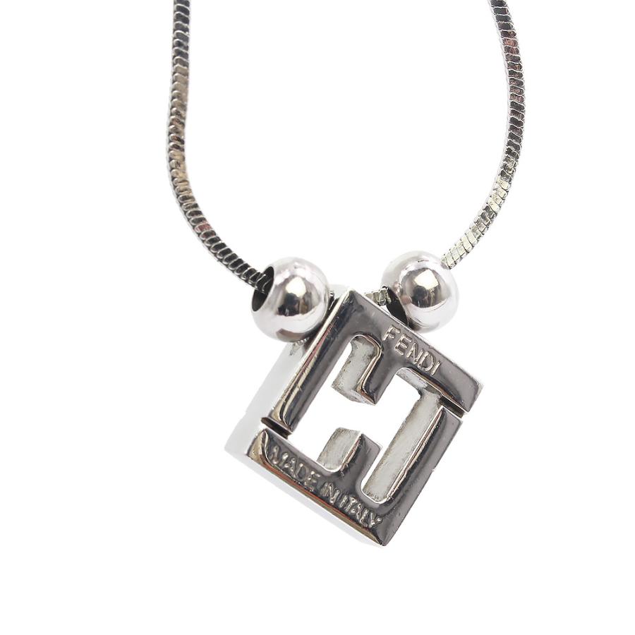 FENDI（フェンディ） （中古）FENDI FF ロゴ シルバー ネックレス