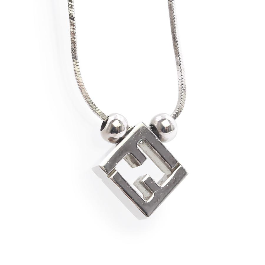FENDI（フェンディ） （中古）FENDI FF ロゴ シルバー ネックレス