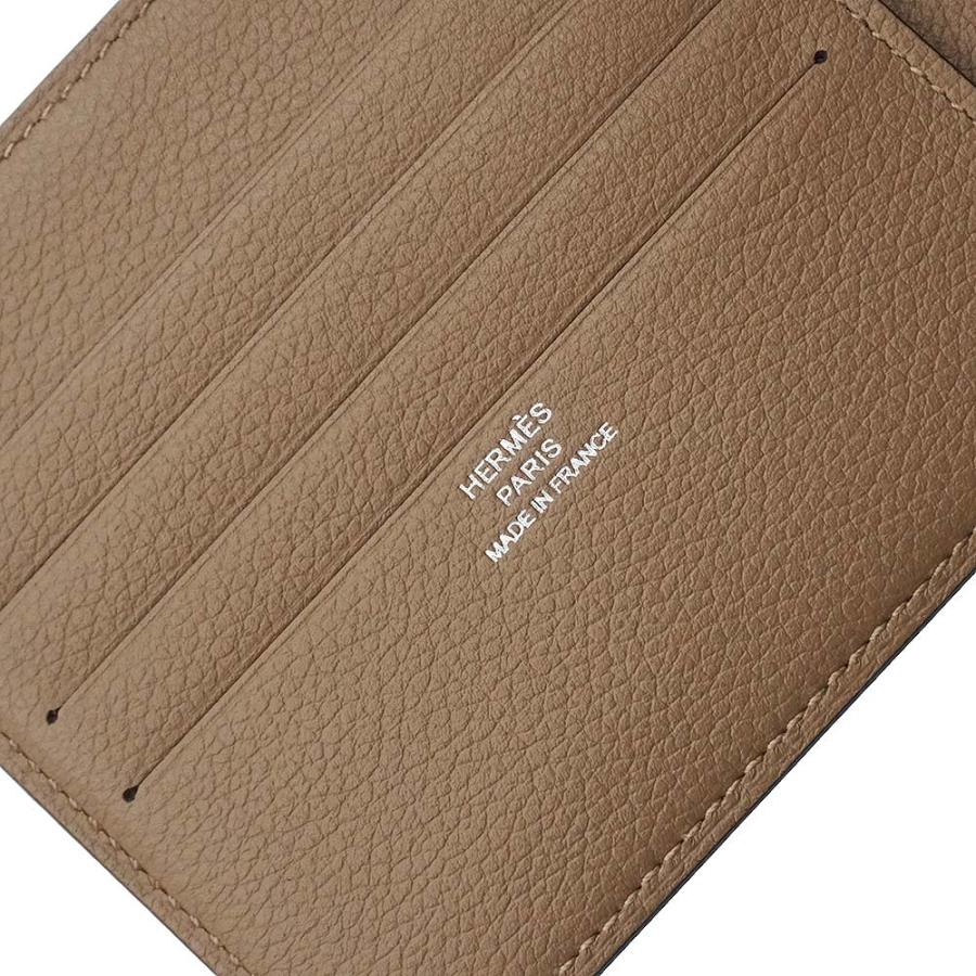 （新品・未使用品）エルメス HERMES シチズン ツイル コンパクト ツールボックス 二つ折り財布 札入れ ヴォーエバーカラー レザー ベージュドゥワイマール B刻印の画像