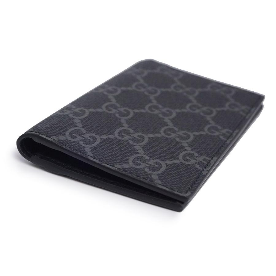 （新品・未使用品）グッチ GUCCI GGエンブレム カードケース 名刺入れ 定期入れ パスケース GGスプリームキャンバス ブラック グレー 821209 箱付の画像