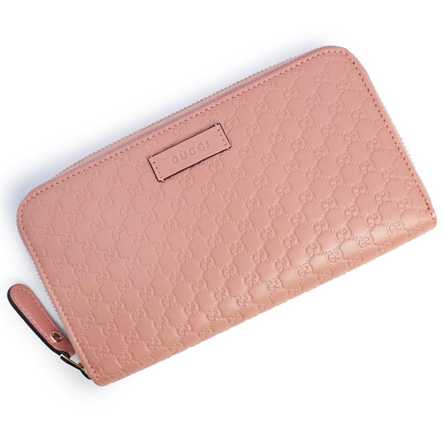 【美品】GUCCI　グッチ　マイクロシマ　GG　長財布　ピンク　オールレザー GUCCI（グッチ） （美品）GUCCI 449391 シグネチャー マイクロ