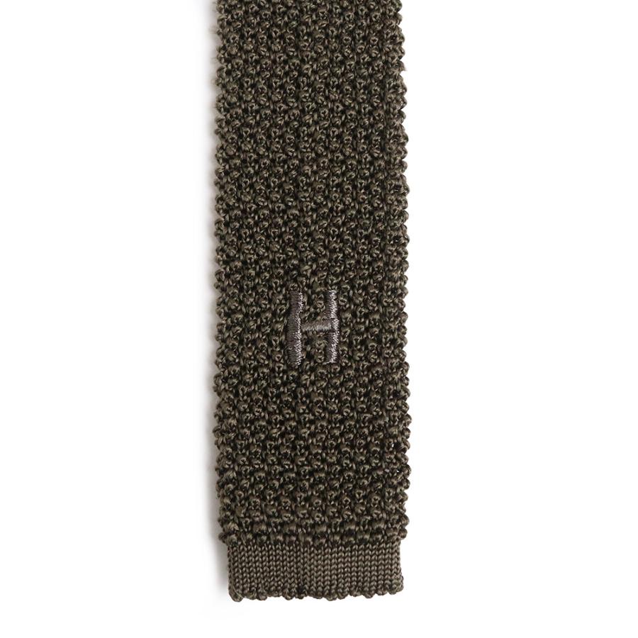 HERMES（エルメス） （美品）HERMES ニットタイ Hロゴ 刺繍 シルク100