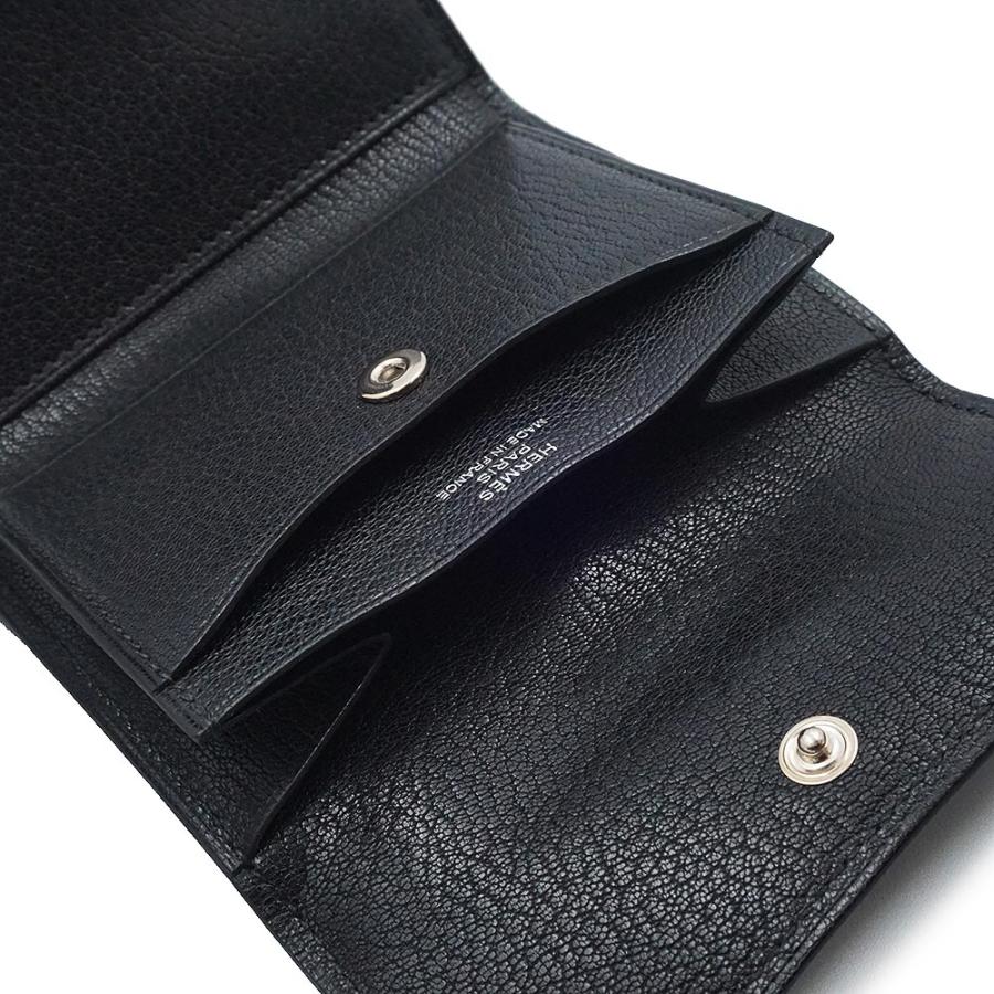 （未使用 展示品）エルメス HERMES イリアード コンパクト ユリス カードケース コインケース 小銭入れ 二つ折り財布 シェーブルシャムキラ ブラック B刻印の画像