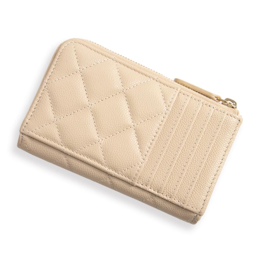 CHANEL ベージュ マトラッセ　 財布　カードケース　ケース CHANEL（シャネル） （新品・未使用品）シャネル マトラッセ