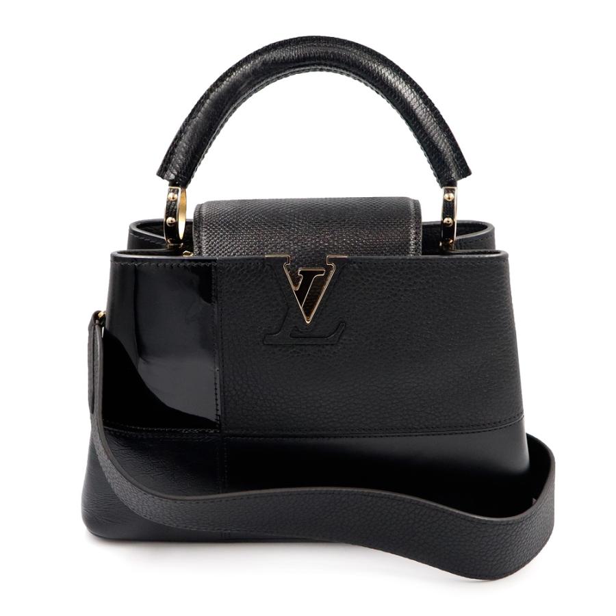 （未使用　展示品）ルイ ヴィトン LOUIS VUITTON カプシーヌ BB ショルダー ハンドバッグ 2way 斜め掛け トリヨンレザー カーフスキン レザー パテントレザー スネーク ブラック ゴールド金具 M59269 LOUIS VUITTON（ルイ・ヴィトン） （未使用 展示品）ルイ ヴィトン