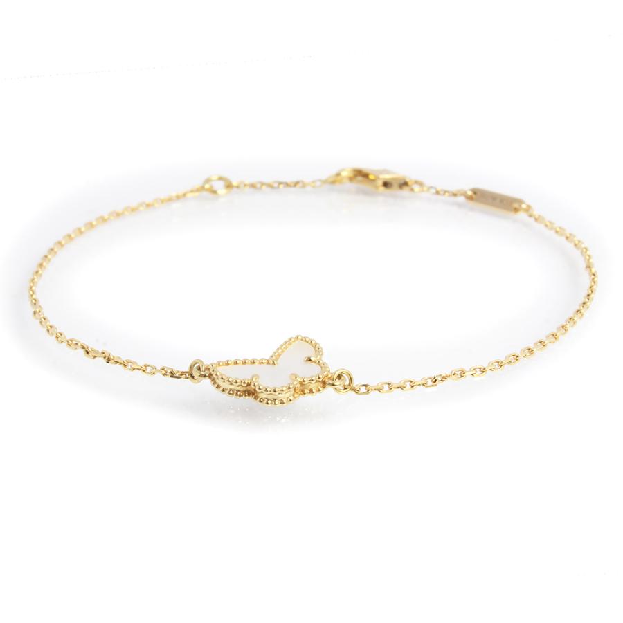 （美品）ヴァンクリーフ＆アーペル Van Cleef Arpels スウィート パピヨン ブレスレット K18YG 750 マザー オブ パール イエローゴールド VCARF69000_2