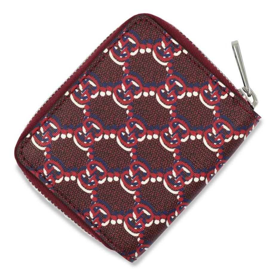 （新品・未使用品）グッチ GUCCI GGシャドウ ラウンドファスナー ケース 小銭入れ 財布 GGシャドウキャンバス レザー ロッソアンコラ ブルー ホワイト 802024 箱付 GUCCI（グッチ） （新品・未使用品）グッチ GUCCI GGシャドウ ラウンド