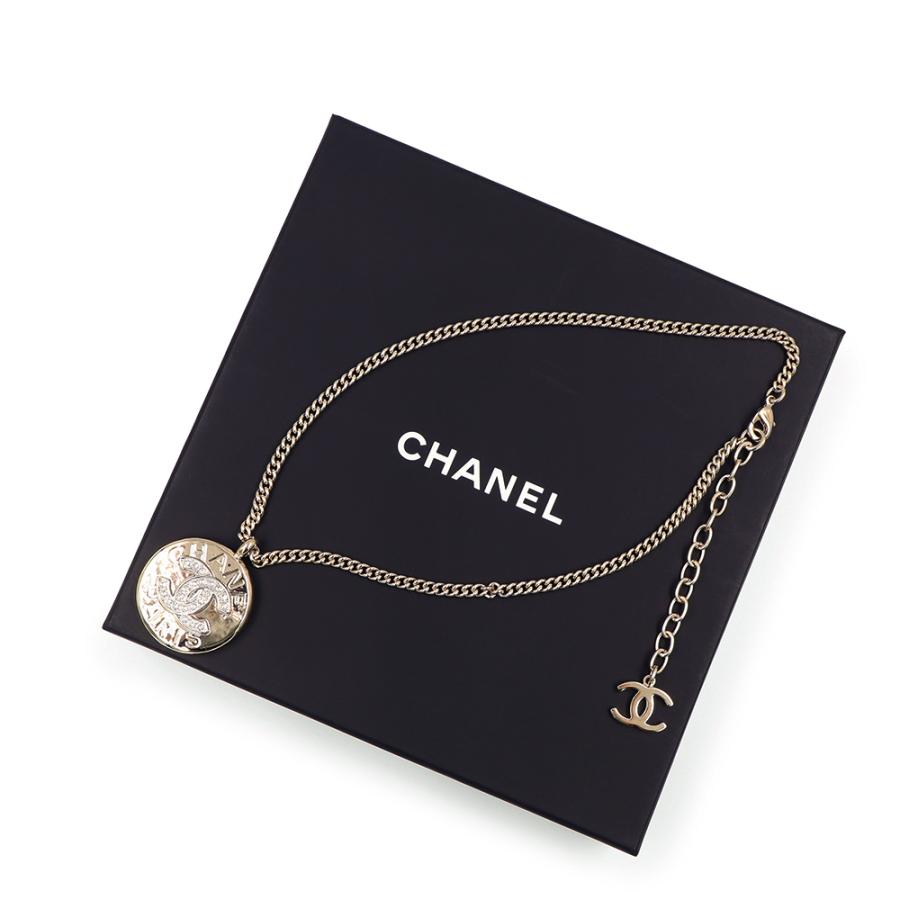 （新品・未使用品）シャネル CHANEL ココマーク メティエダール ラインストーン チョーカー ペンダント ネックレス シャンパンゴールド ABG026の画像