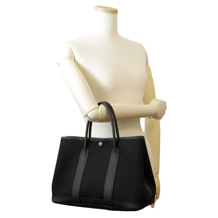（新品・未使用品）エルメス HERMES ガーデンパーティ TPM 30 ハンドバッグ トワルオフィシエ キャンバス ネゴンダ レザー Noir ノワール ブラック シルバー金具 U刻印 HERMES（エルメス） （新品・未使用品）エルメス ガーデンパーティ TPM