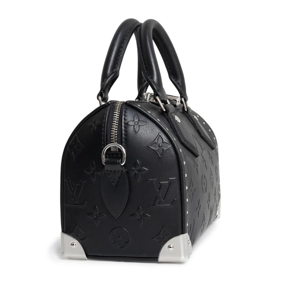 （新品・未使用品）ルイ ヴィトン LOUIS VUITTON スピーディ トランク 20 2Way 斜め掛け ショルダー ハンドバッグ モノグラムボールド レザー ブラック シルバー金具 M14575 LOUIS VUITTON（ルイ・ヴィトン） （新品・未使用品）ルイ ヴィトン