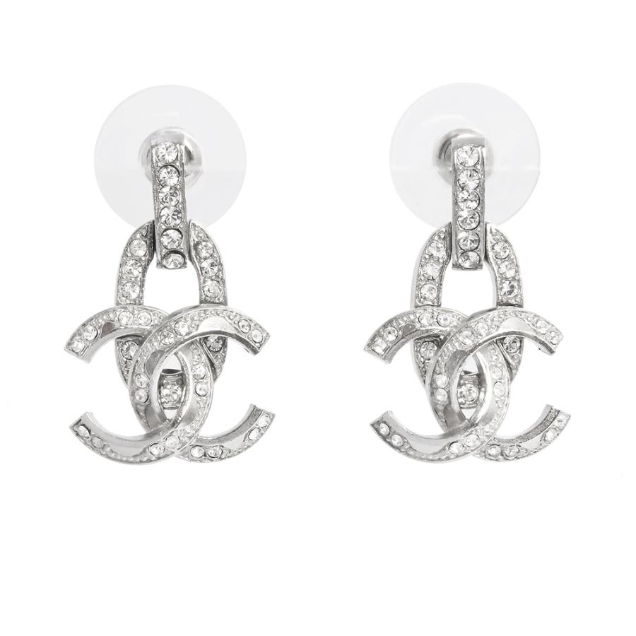 CHANEL ラインストーン ココマーク モノトーン ピアス CHANEL（シャネル） ピアス ABB909 B14522 レディース モノトーン