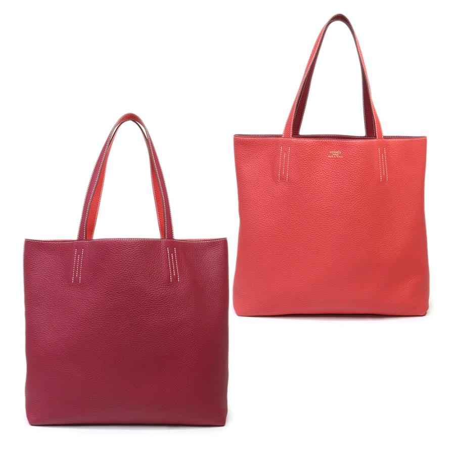 （未使用保管品）エルメス HERMES ドゥブルセンス 45 トートバッグ トリヨンクレマンス レザー ルビー ブーゲンビリア レッド ピンク □P刻印 HERMES（エルメス） （未使用保管品）エルメス ドゥブルセンス 45
